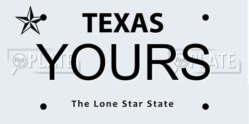 YOURS Texas License Plate