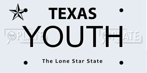YOUTH Texas License Plate