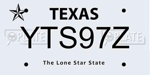 YTS97Z Texas License Plate