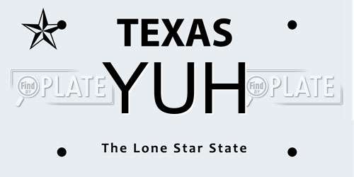 YUH Texas License Plate