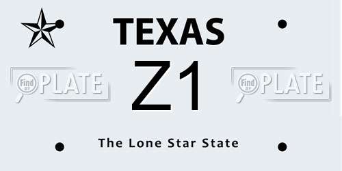 Z1 Texas License Plate