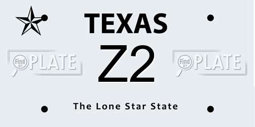 Z2 Texas License Plate