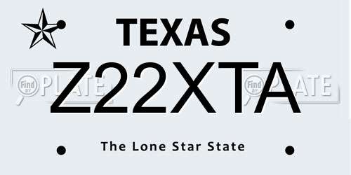 Z22XTA Texas License Plate