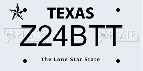 Z24BTT Texas License Plate