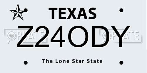 Z24ODY Texas License Plate