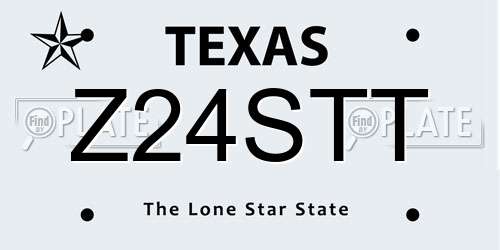 Z24STT Texas License Plate