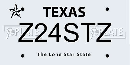 Z24STZ Texas License Plate