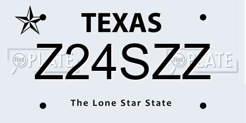Z24SZZ Texas License Plate