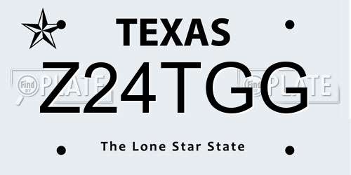 Z24TGG Texas License Plate