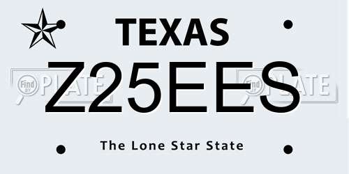 Z25EES Texas License Plate