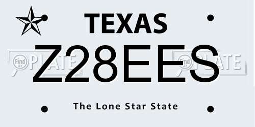 Z28EES Texas License Plate