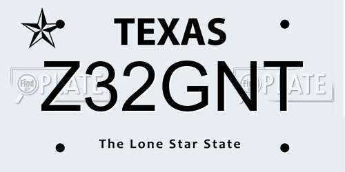 Z32GNT Texas License Plate