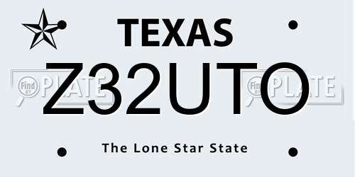 Z32UTO Texas License Plate