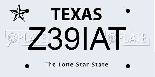 Z39IAT Texas License Plate