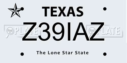 Z39IAZ Texas License Plate