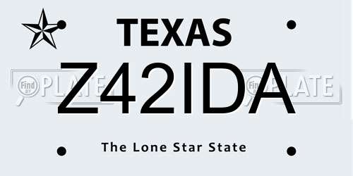 Z42IDA Texas License Plate