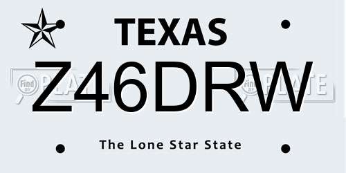 Z46DRW Texas License Plate