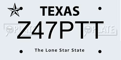 Z47PTT Texas License Plate