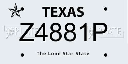 Z4881P Texas License Plate