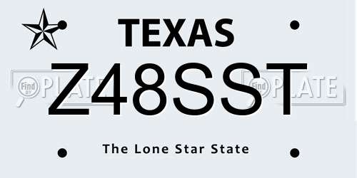 Z48SST Texas License Plate