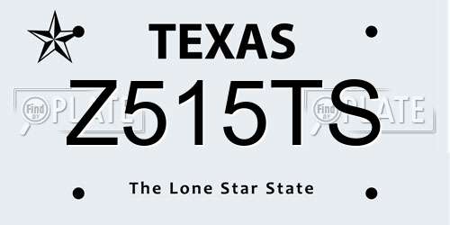 Z515TS Texas License Plate