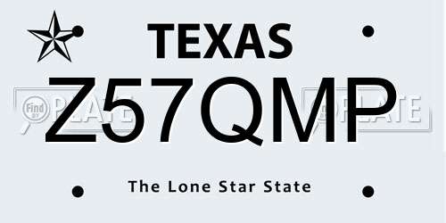 Z57QMP Texas License Plate