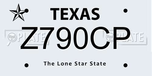 Z790CP Texas License Plate