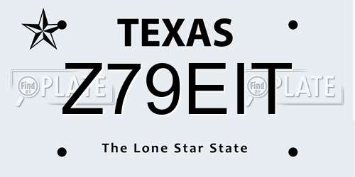 Z79EIT Texas License Plate