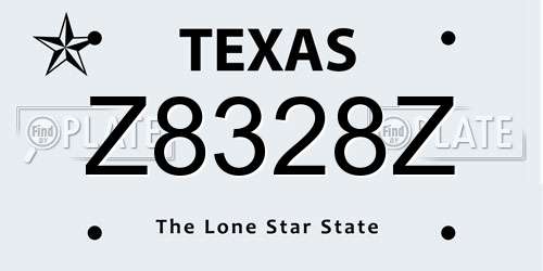 Z8328Z Texas License Plate