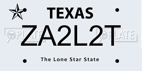 ZA2L2T Texas License Plate