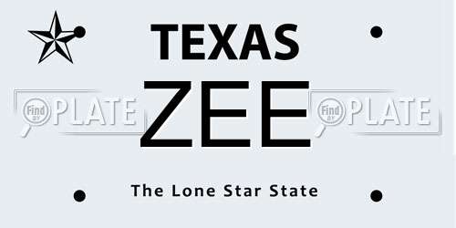 ZEE Texas License Plate