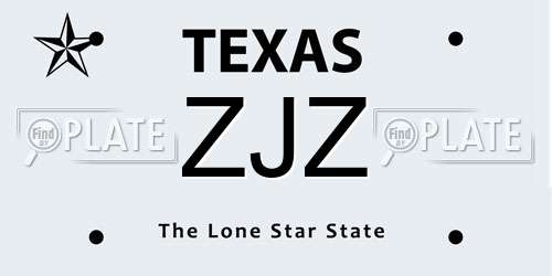 ZJZ Texas License Plate