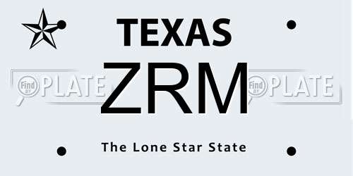 ZRM Texas License Plate