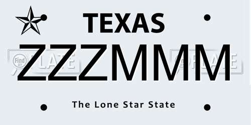 ZZZMMM Texas License Plate