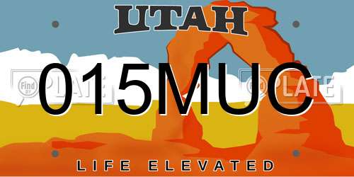 015MUC Utah License Plate