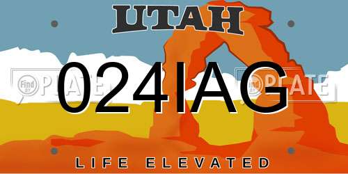 024IAG Utah License Plate