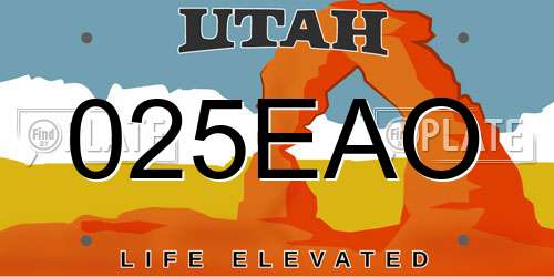 025EAO Utah License Plate