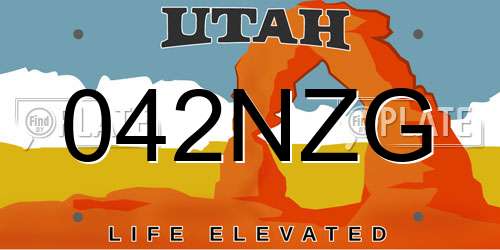 042NZG Utah License Plate