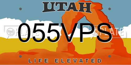 055VPS Utah License Plate