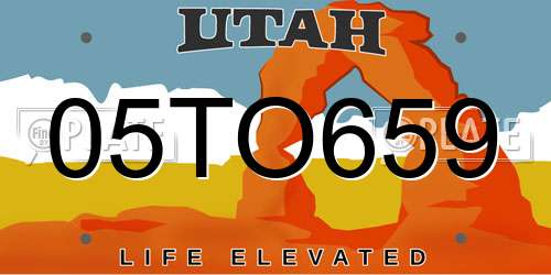 05TO659 Utah License Plate