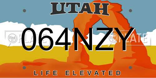 064NZY Utah License Plate