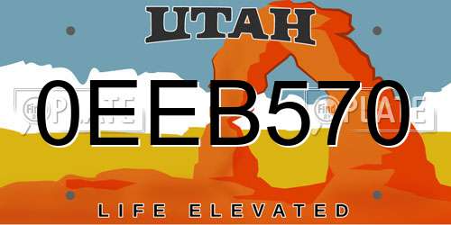 0EEB570 Utah License Plate