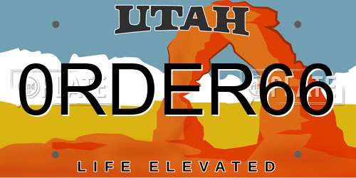 0RDER66 Utah License Plate