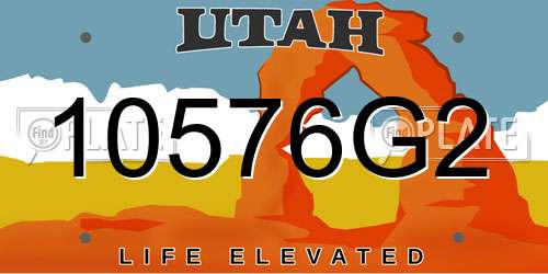 10576G2 Utah License Plate