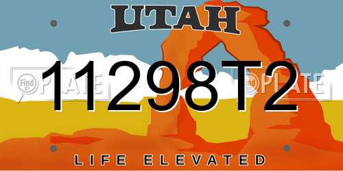 11298T2 Utah License Plate