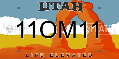 11OM11 Utah License Plate