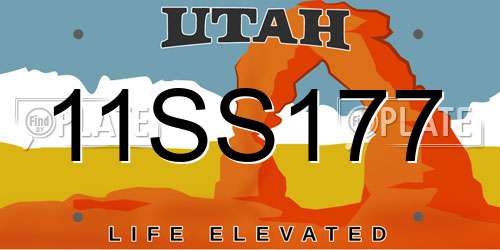 11SS177 Utah License Plate