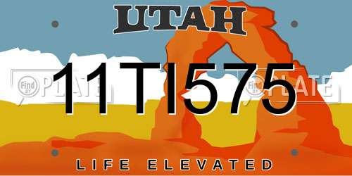 11TI575 Utah License Plate