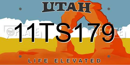 11TS179 Utah License Plate
