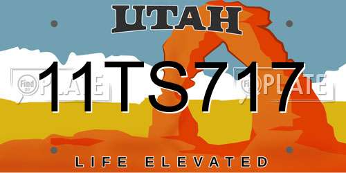 11TS717 Utah License Plate